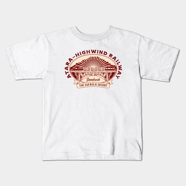 Eufaula Desert Railway Emblem Kids T-Shirt by Lagelantee